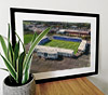 Extra Large Classic Mounted and Framed Fine Art Print showing Aerial Photograph of Shrewsbury Town - New Meadow