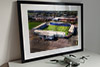 Extra Large Classic Mounted and Framed Fine Art Print showing Aerial Photograph of Shrewsbury Town - New Meadow