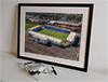 Extra Large Classic Mounted and Framed Fine Art Print showing Aerial Photograph of Shrewsbury Town - New Meadow