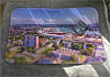 Large white fleece Blanket showing Aerial Photograph of Southampton - St Mary's Stadium