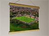42cm / 16.5" poster hanger with 12x16" landscape print showing Aerial Photograph of Southport - Merseyrail Community Stadium