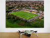 Fine Art Poster showing Aerial Photograph of Southport - Merseyrail Community Stadium