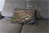 Custom Printed Canvas Cushion showing Aerial Photograph of Stenhousemuir - Ochilview Park