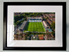 Classic Mounted and Framed Fine Art Print showing Aerial Photograph of Stockport County - Edgeley Park