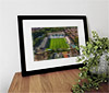 Classic Mounted and Framed Fine Art Print showing Aerial Photograph of Stockport County - Edgeley Park