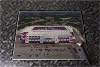 Rectangular glass cuttingboard showing Aerial Photograph of Stoke City - Britannia Stadium