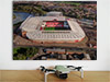 Fine Art Poster showing Aerial Photograph of Sunderland - Stadium of Light