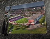 Wooden cork placemat showing Aerial Photograph of Swindon Town - The County Ground