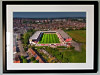 Extra Large Classic Mounted and Framed Fine Art Print showing Aerial Photograph of Swindon Town - The County Ground