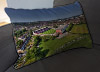 Custom Printed Canvas Cushion showing Aerial Photograph of Swindon Town - The County Ground Custom Printed Canvas Cushion showing Aerial Photograph of Swindon Town - The County Ground