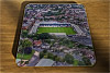 Cork drink coaster showing Aerial Photograph of Telford United - New Bucks Head