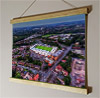 42cm / 16.5" poster hanger with 12x16" landscape print showing Aerial Photograph of Telford United - New Bucks Head 42cm / 16.5" poster hanger with 12x16" landscape print showing Aerial Photograph of Telford United - New Bucks Head