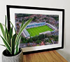 Extra Large Classic Mounted and Framed Fine Art Print showing Aerial Photograph of Telford United - New Bucks Head