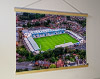 A 62cm / 24.4" poster hanger with 18x24" landscape print showing Aerial Photograph of Telford United - New Bucks Head