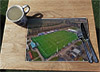 Wooden cork placemat showing Aerial Photograph of Tonbridge Angels - Longmead Stadium