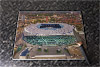 Rectangular glass cuttingboard showing Aerial Photograph of Tottenham Hotspur - White Hart Lane