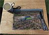 Wooden cork placemat showing Aerial Photograph of Tranmere Rovers - Prenton Park