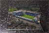 Rectangular glass cuttingboard showing Aerial Photograph of Tranmere Rovers - Prenton Park