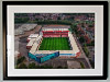 Extra Large Classic Mounted and Framed Fine Art Print showing Aerial Photograph of Walsall - Bescot Stadium