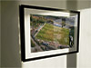 Extra Large Classic Mounted and Framed Fine Art Print showing Aerial Photograph of Warrington Town - Cantilever Park