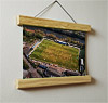 22.5cm / 8.9"  poster hanger with 6x8" landscape print showing Aerial Photograph of Warrington Town - Cantilever Park