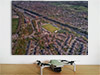 Fine Art Poster showing Aerial Photograph of Warrington Town - Cantilever Park