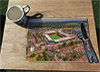 Wooden cork placemat showing Aerial Photograph of Watford - Vicarage Road