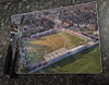Wooden cork placemat showing Aerial Photograph of Wellling United - Park View Road
