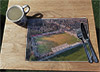 Wooden cork placemat showing Aerial Photograph of Wellling United - Park View Road