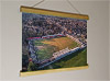 42cm / 16.5" poster hanger with 12x16" landscape print showing Aerial Photograph of Wellling United - Park View Road