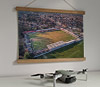 42cm / 16.5" poster hanger with 12x16" landscape print showing Aerial Photograph of Wellling United - Park View Road