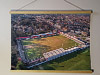 A 62cm / 24.4" poster hanger with 18x24" landscape print showing Aerial Photograph of Wellling United - Park View Road