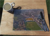 Wooden cork placemat showing Aerial Photograph of Wellling United - Park View Road