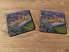 Cork drink coaster showing Aerial Photograph of Wellling United - Park View Road
