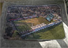 Large white fleece Blanket showing Aerial Photograph of Wellling United - Park View Road Large white fleece Blanket showing Aerial Photograph of Wellling United - Park View Road