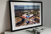 Extra Large Classic Mounted and Framed Fine Art Print showing Aerial Photograph of West Bromwich Albion - The Hawthorns