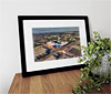 Classic Mounted and Framed Fine Art Print showing Aerial Photograph of West Bromwich Albion - The Hawthorns
