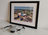 Classic Mounted and Framed Fine Art Print showing Aerial Photograph of West Bromwich Albion - The Hawthorns