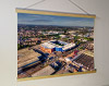 A 62cm / 24.4" poster hanger with 18x24" landscape print showing Aerial Photograph of West Bromwich Albion - The Hawthorns