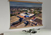 A 62cm / 24.4" poster hanger with 18x24" landscape print showing Aerial Photograph of West Bromwich Albion - The Hawthorns
