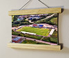 22.5cm / 8.9"  poster hanger with 6x8" landscape print showing Aerial Photograph of Weymouth - Bob Lucas Stadium