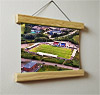 22.5cm / 8.9"  poster hanger with 6x8" landscape print showing Aerial Photograph of Weymouth - Bob Lucas Stadium