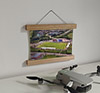 22.5cm / 8.9"  poster hanger with 6x8" landscape print showing Aerial Photograph of Weymouth - Bob Lucas Stadium