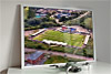 Framed Poster showing Aerial Photograph of Weymouth - Bob Lucas Stadium