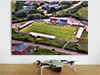 Fine Art Poster showing Aerial Photograph of Weymouth - Bob Lucas Stadium