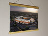 42cm / 16.5" poster hanger with 12x16" landscape print showing Aerial Photograph of Wolverhampton Wanderers - Molineux
