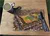 Wooden cork placemat showing Aerial Photograph of Worthing - Woodside Road