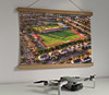 42cm / 16.5" poster hanger with 12x16" landscape print showing Aerial Photograph of Worthing - Woodside Road