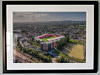 Extra Large Classic Mounted and Framed Fine Art Print showing Aerial Photograph of Wrexham - Racecourse Ground
