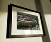 Classic Mounted and Framed Fine Art Print showing Aerial Photograph of Wrexham - Racecourse Ground